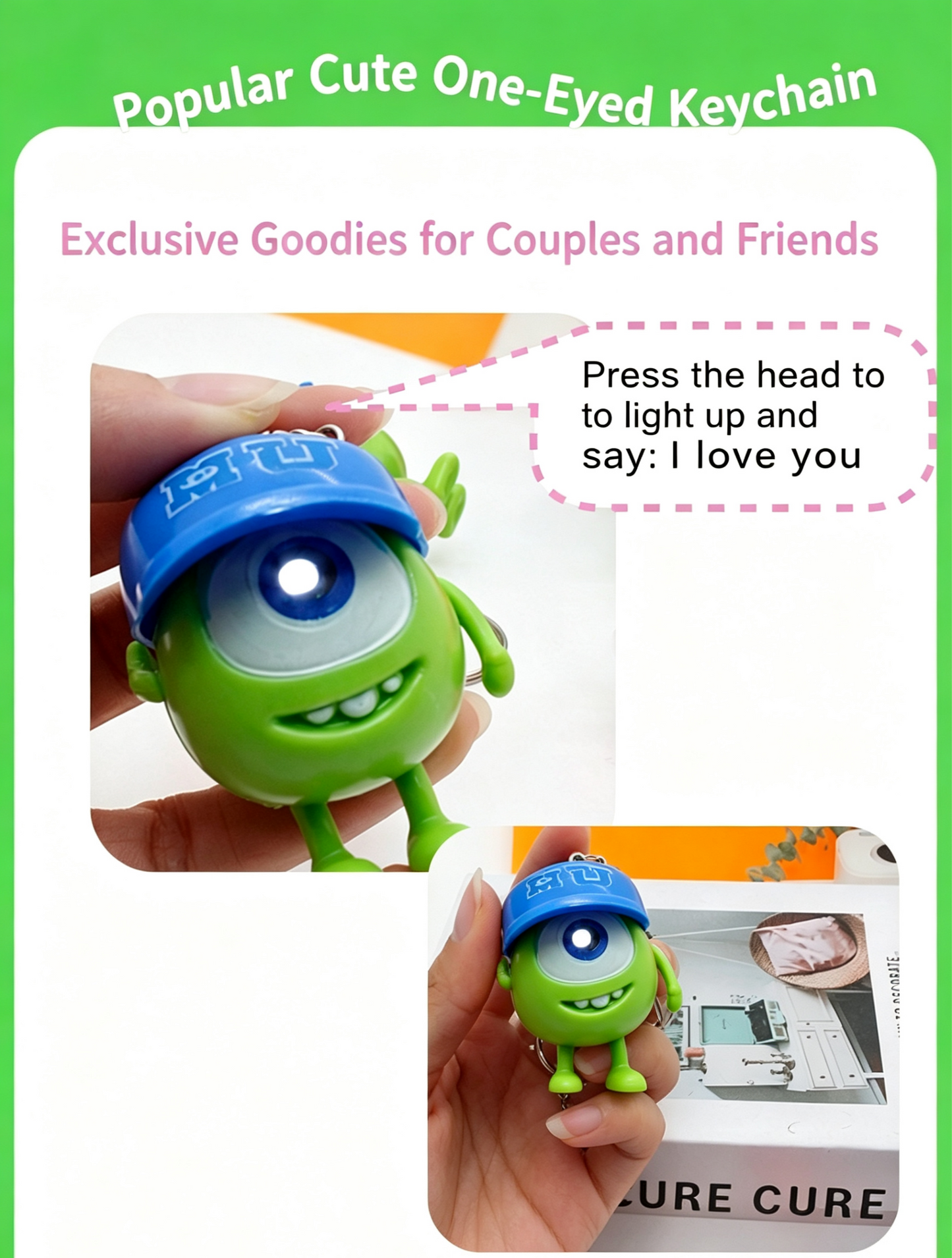 Big Eyed Monster copy sound Keychain