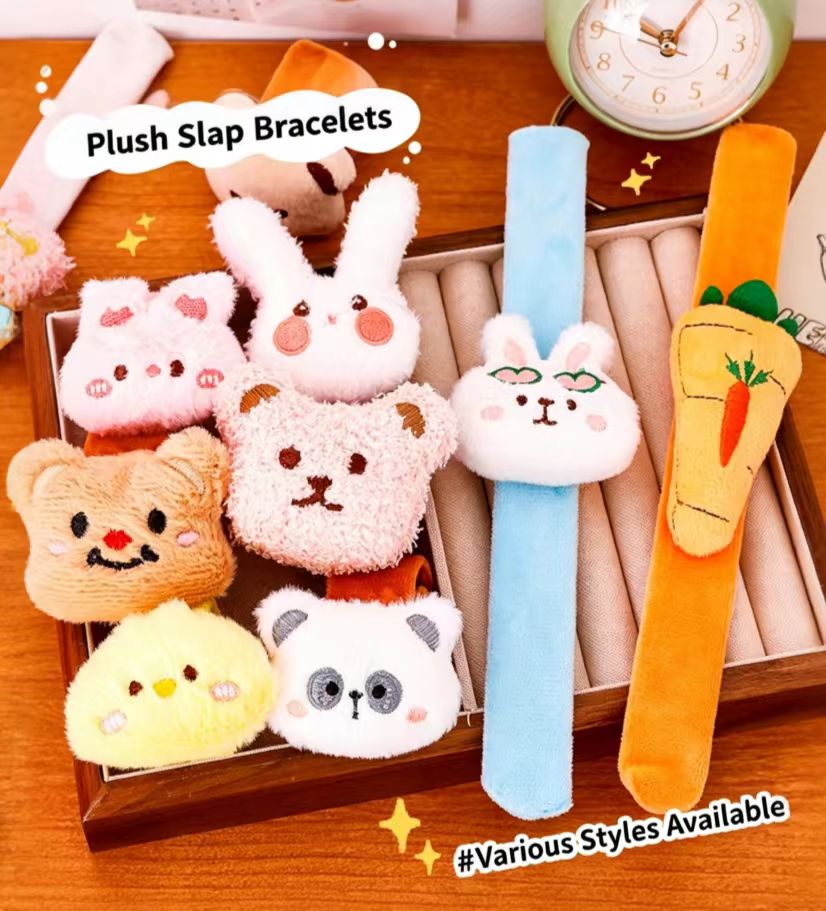 Cute Kids Plush Slap Bracelet