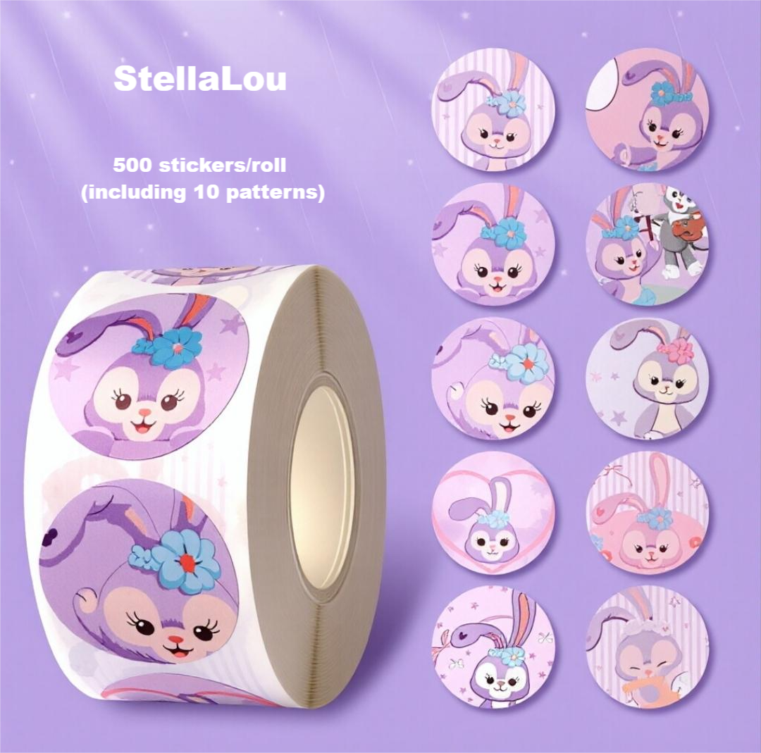 Children's Cartoon Sticker- 500 per one roll