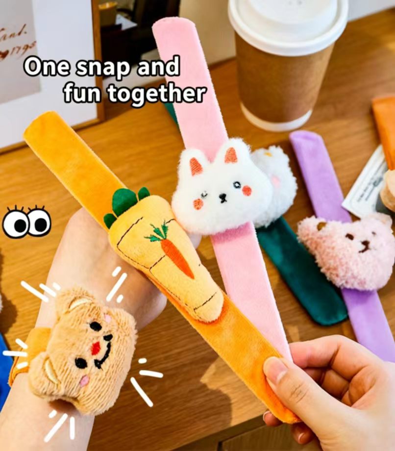 Cute Kids Plush Slap Bracelet