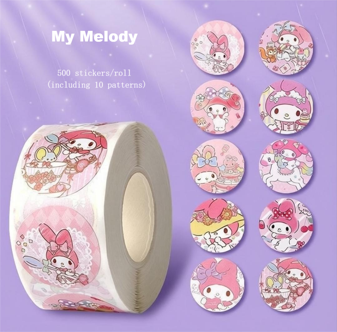 Children's Cartoon Sticker- 500 per one roll