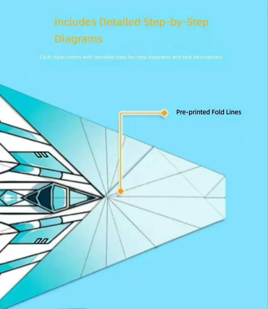 Special Origami Paper For 3D Paper Airplanes (12 For Each Book)