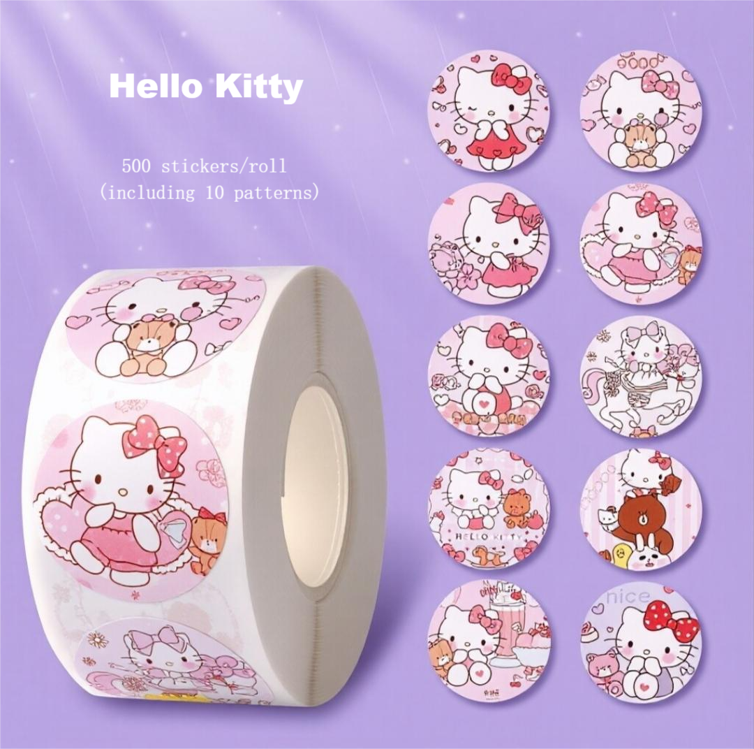 Children's Cartoon Sticker- 500 per one roll