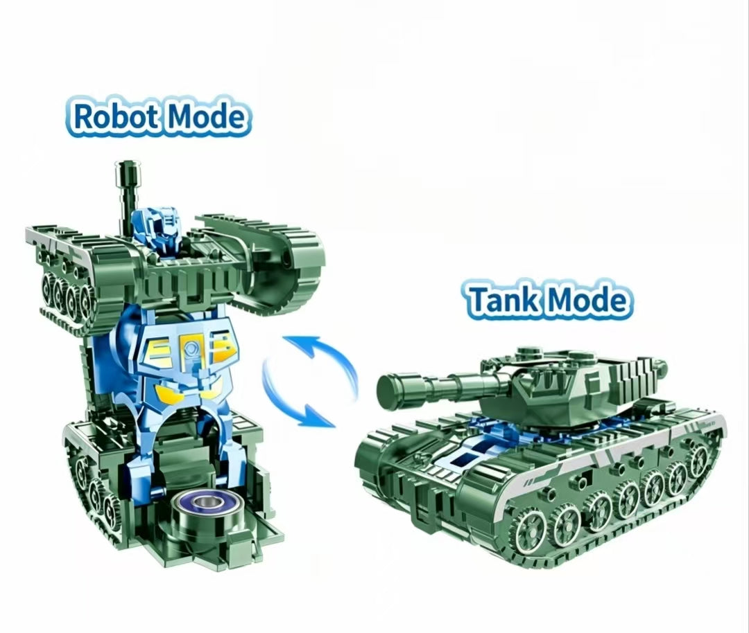 Children's Creative Mecha Simulation Tank Transforming Robot Fidget Spinner