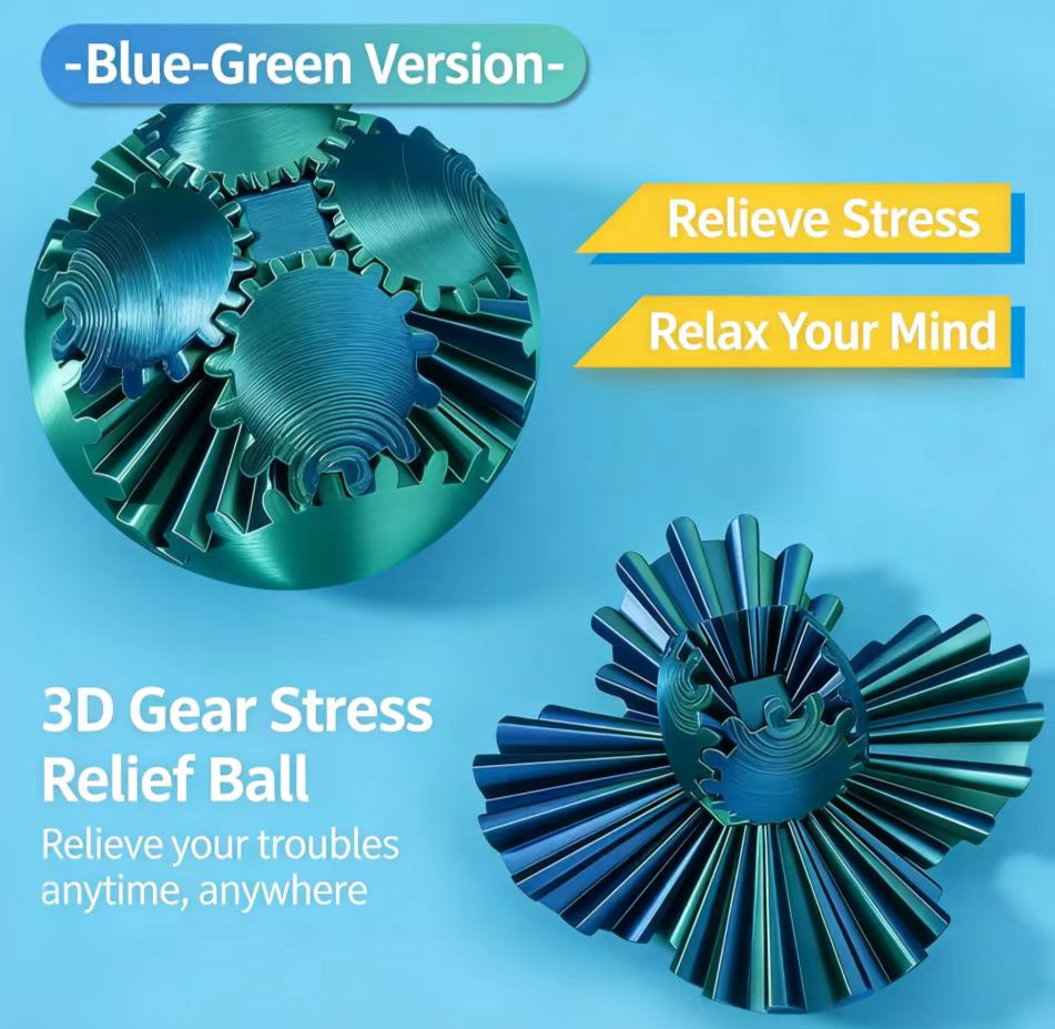 3D Printed Gear Spinning Ball