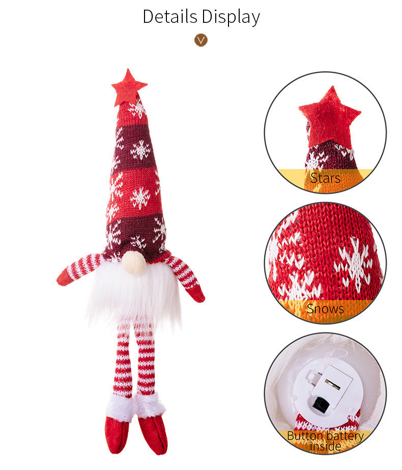 Light-up Glowing Santa Doll, Rudolph, Faceless Doll, Gnome & Goblin