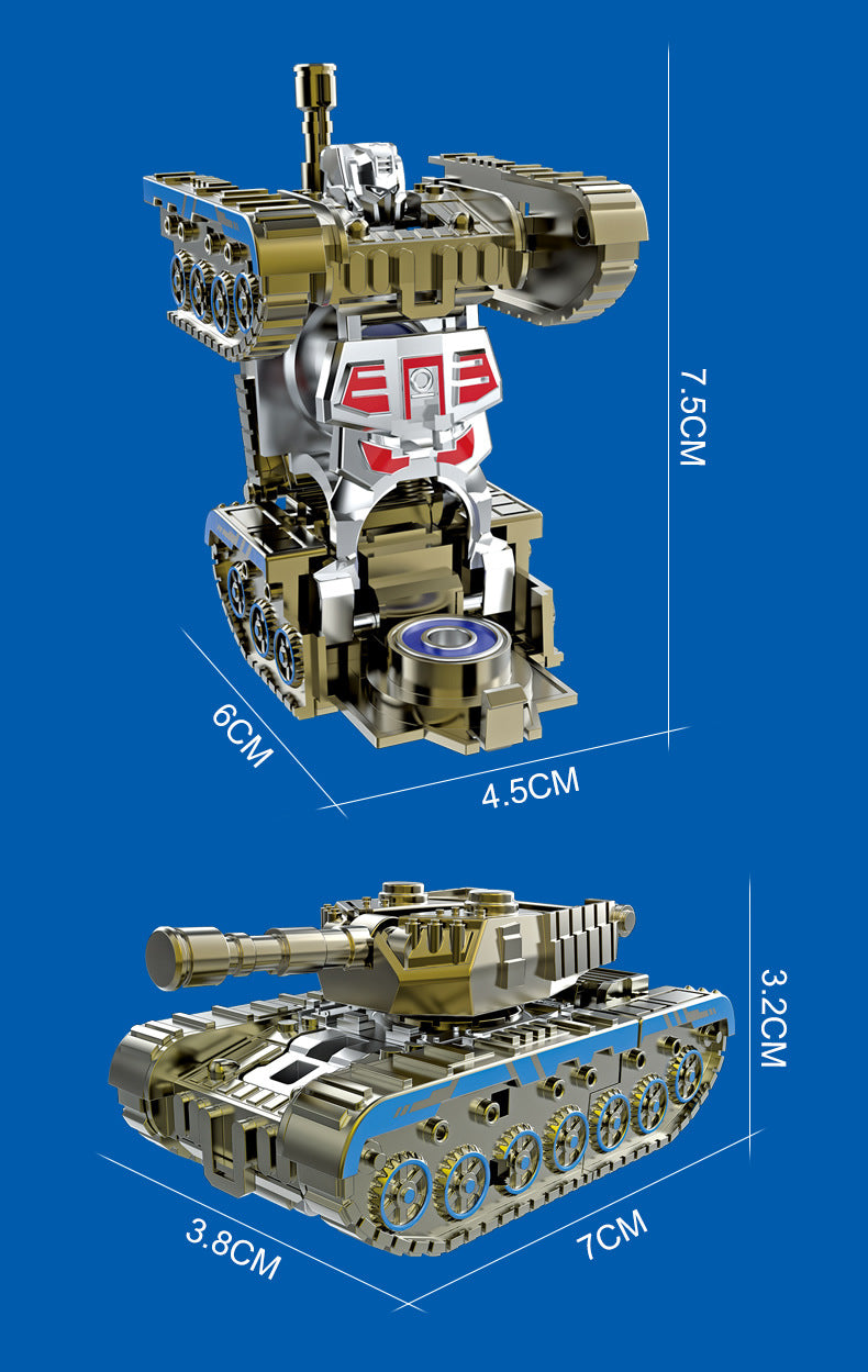 Children's Creative Mecha Simulation Tank Transforming Robot Fidget Spinner